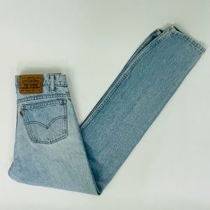 Vintage Levi's High Rise Stone Wash Straight Jeans